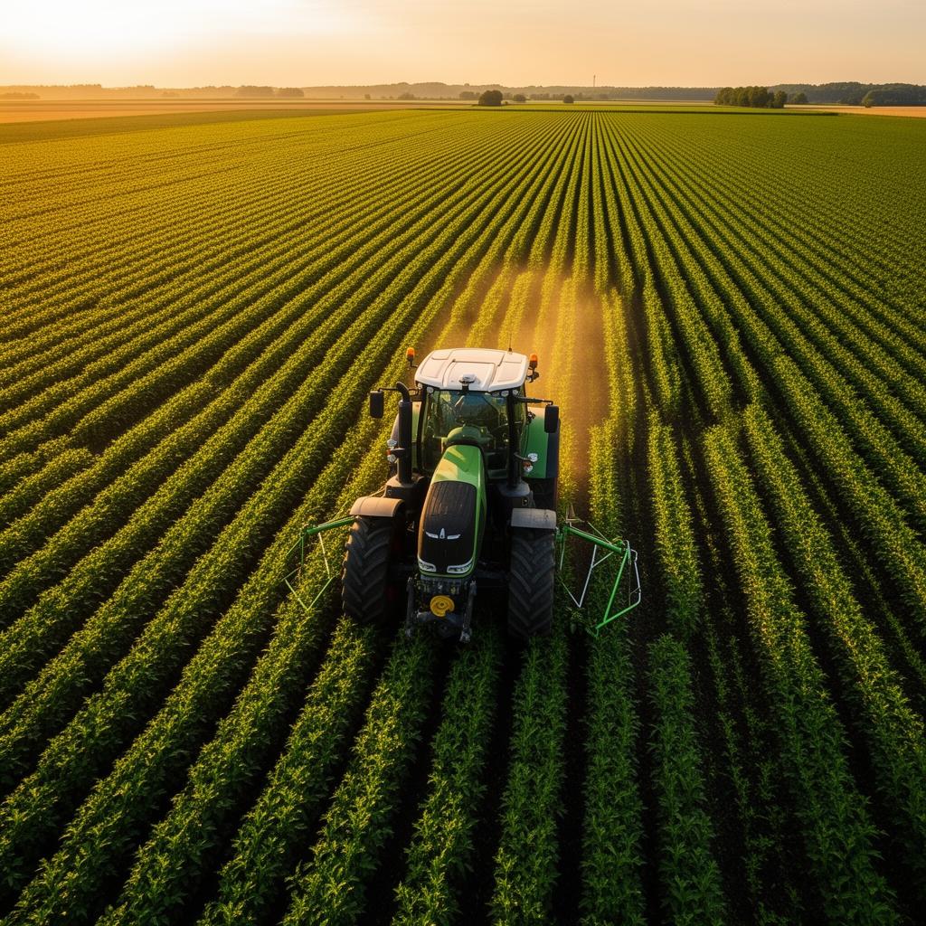 Parcelles agricoles analysées par indices de végétation depuis l'espace