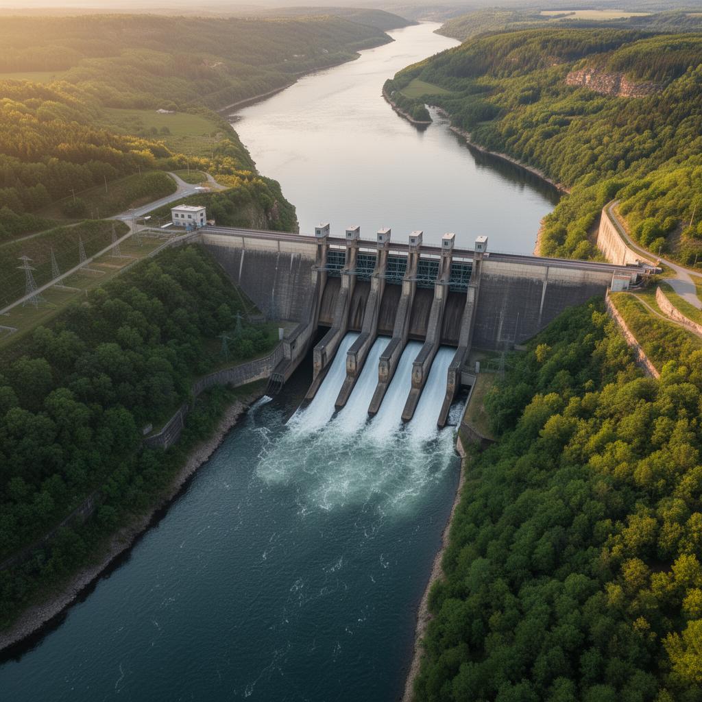 Jumeau numérique d'infrastructure hydroélectrique combinant imagerie satellite, prévisions météo et analyse prédictive IA