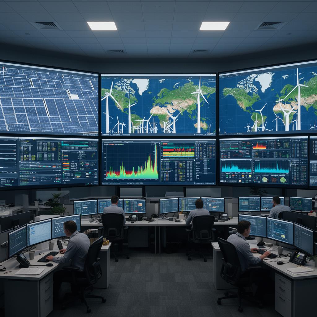 Jumeau numérique d'infrastructure énergétique renouvelable combinant imagerie satellite, données climatiques et tableaux de bord opérationnels